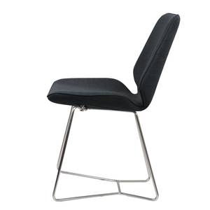 Chaises toSTOL II (lot de 2) Acier - Tissu Falo : Anthracite