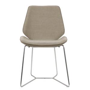 Chaises toSTOL II (lot de 2) Acier - Tissu Falo : Taupe