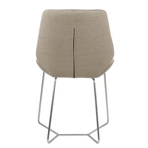 Chaises toSTOL II (lot de 2) Acier - Tissu Falo : Taupe