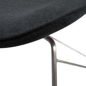 Chaises toSTOL III (lot de 2) Acier - Tissu Falo : Anthracite