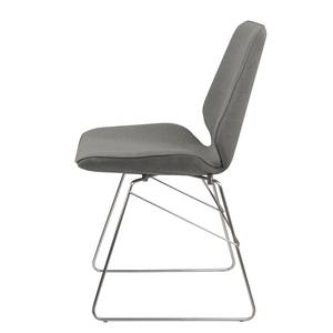 Chaises toSTOL III (lot de 2) Acier - Tissu Falo : Gris