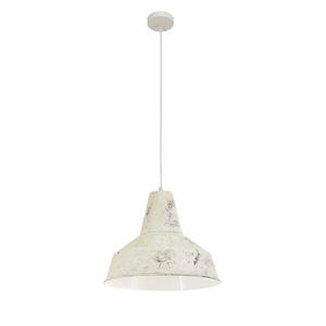 Hanglamp Somerton I staal - 1 lichtbron - Wit - Diameter: 35 cm