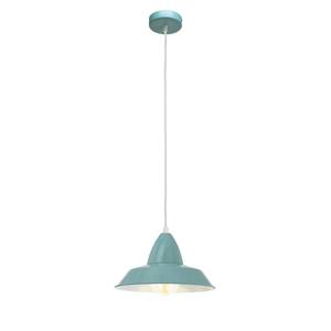 Hanglamp Auckland staal - 1 lichtbron - Babyblauw