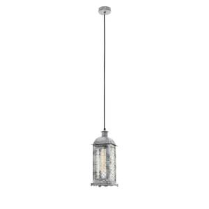 Suspension Lisburn I Acier - 1 ampoule - Gris argenté