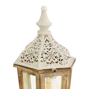 Lampe Kinghorn Bois massif/ Acier - 1 ampoule - Blanc crème