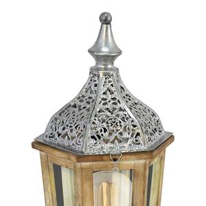 Tafellamp Kinghorn massief hout/staal - 1 lichtbron - Zilver