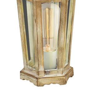 Lampe Kinghorn Bois massif/ Acier - 1 ampoule - Argenté