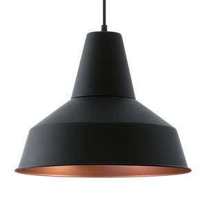 Suspension Somerton Acier - 1 ampoule - Noir / Cuivre - Diamètre : 35 cm
