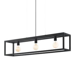 Hanglamp Elswick staal - 3 lichtbronnen - Zwart