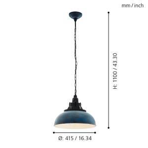 Suspension Grantham IV Acier / matière plastique  - 1 ampoule