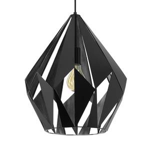 Hanglamp Carlton I staal - 1 lichtbron - Zwart/zilverkleurig - Diameter: 39 cm