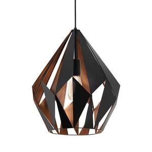 Suspension Carlton I Acier - 1 ampoule - Noir / Cuivre - Diamètre : 39 cm