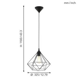 Suspension Tarbes Acier - 1 ampoule