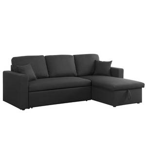 Ecksofa Coventry Webstoff - Schwarz