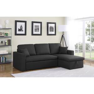 Ecksofa Coventry Webstoff - Schwarz