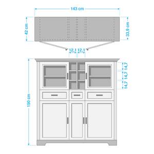 Buffet haut Jasmund II Graphite