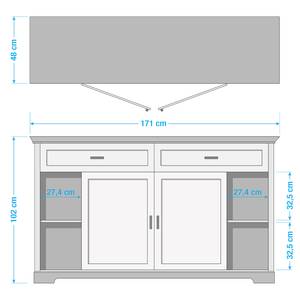 Dressoir Jasmund II Grafiet