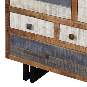 Kast New Rustic I Massief mangohout/metaal - mangohout/grijs