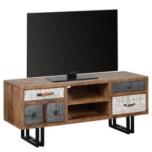Tv-meubel New Rustic Massief mangohout/metaal - mangohout/grijs