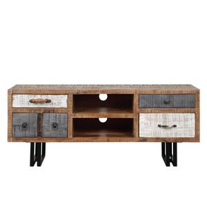 Tv-meubel New Rustic Massief mangohout/metaal - mangohout/grijs