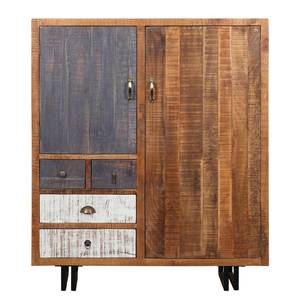 Kast New Rustic IV Massief mangohout/metaal - mangohout/grijs