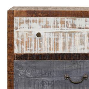 Kast New Rustic III Massief mangohout/metaal - mangohout/grijs