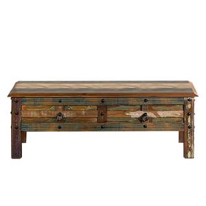 Table basse Dehli I Teck massif - Marron / Vert