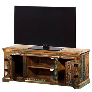 Tv-meubel Dehli Massief oud hout - bruin/groen