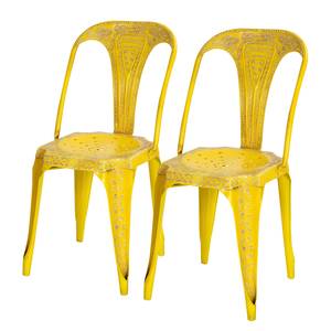 Chaises Bagh (lot de 2) Métal - Jaune