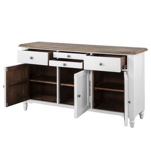 Buffet Berkley Pin massif - Blanc/  Pin foncé