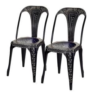 Chaises Bagh (lot de 2) Métal - Noir