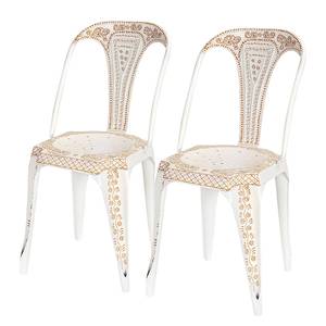 Chaises Bagh (lot de 2) Métal - Blanc