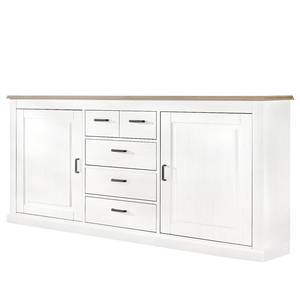 Dressoir Curzu wit pijnboomhout/eikenhout - Eikenhouten look