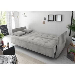 Canapé convertible Rewal Microfibre - Gris clair