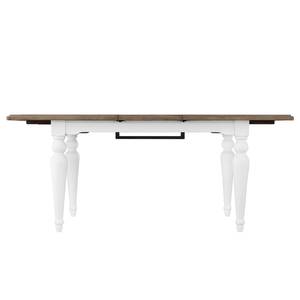 Table Berkley Pin massif - Pin foncé / Blanc