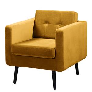 Fauteuil Croom microvezel - Velours Krysia: Oker - Zonder hocker