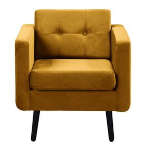 Fauteuil Croom microvezel - Velours Krysia: Oker - Zonder hocker