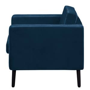 Fauteuil Croom Microfibre - Velours Krysia: Bleu foncé - Sans repose-pieds