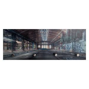 Porte-manteaux mural Warehouse Verre / Métal - Anthracite / Argenté