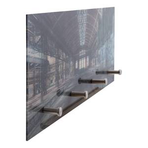 Porte-manteaux mural Warehouse Verre / Métal - Anthracite / Argenté