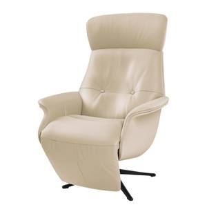 Relaxfauteuil Anderson II Echt leer Neka: Kasjmi - Zwart - Bedekken