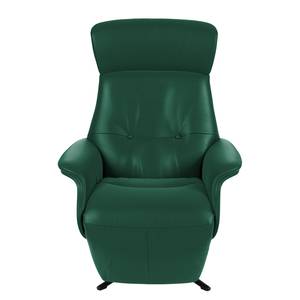 Relaxfauteuil Anderson II Echt leer Neka: Donkergroen - Zwart - Bedekken