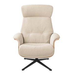 Relaxsessel Anderson IV Webstoff Saia: Beige - Schwarz - Nussbaum