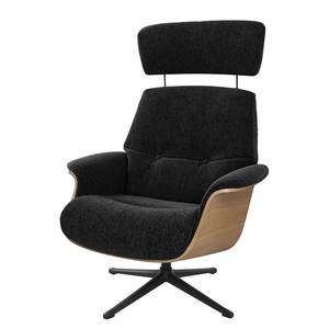 Fauteuil relax Anderson IV Tissu Saia: Anthracite - Noir - Chêne