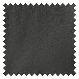 Sessel ANDERSON manuell verstellbar Echtleder Neka: Grau - Chrom glänzend - Eiche