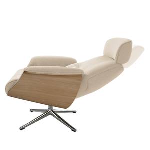 Fauteuil relax Anderson IV Tissu Saia: Beige - Chrome brillant - Chêne