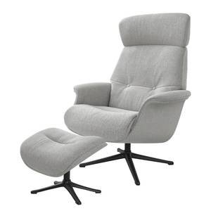 Fauteuil relax Anderson IV Tissu Saia: Gris clair - Noir - Couvert