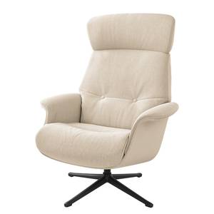 Relaxfauteuil Anderson IV Geweven stof Saia: Beige - Zwart - Bedekken