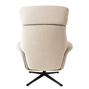 Relaxfauteuil Anderson IV Geweven stof Saia: Beige - Zwart - Bedekken