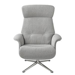 Relaxfauteuil Anderson IV Geweven stof Saia: Lichtgrijs - Chroomkleurig glanzend - Bedekken